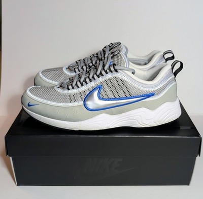 Nike Air Zoom Spiridon - Men's Size 10 - Metallic Silver / Blue