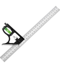 30cm Engineers Combination Square with Spirit Level