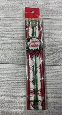 Pack of 5 Vintage Empire Berol Seasons Greetings Christmas Santa Pencils USA