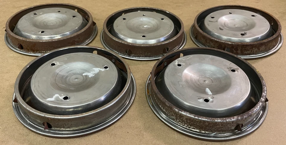 Conjunto de tampas de cubo central de roda de arame McLEAN (5) 1955-66 Ford Thunderbird - Imagem 4 de 4