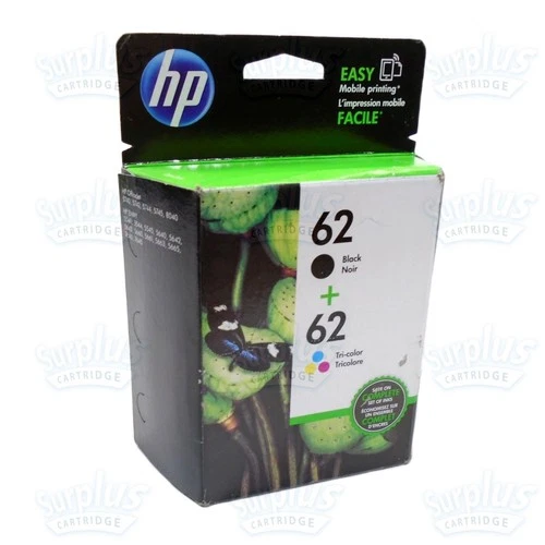2pk Genuine HP 62 Black/Color Ink ENVY 5540 5542 5545 5644 5660 5663 7640 7645 video thumbnail