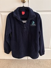 Dark Blue Fleece Quarter-zip Pullover Very Warm From The UK