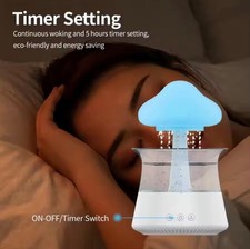 Relax Cloud Rain Diffuser Humidifier with Colorful Lamp | Aromatherapy Mist Mach