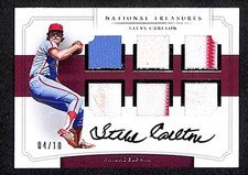 2017 Panini National Treasures Steve Carlton Six Swatch Auto Autograph /10 RP138