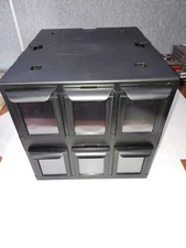 BCW Card Box Bin 6 Drawers Hold 1000+ Gaming / 700 Sports Cards Plastic Catalog