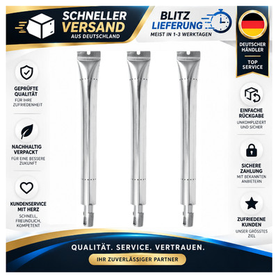 Brenner Edelstahl 36,3 cm für Broil King Signet Sovereign Gasgrill, 3er Set