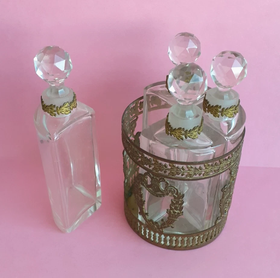 CAVE A PARFUMS EN CRISTAL / TRAVAIL FRANCAIS / 1890 - 1910 - Photo 3/4