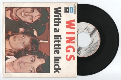 WINGS PAUL McCARTNEY 45 giri WITH A LITTLE LUCK Emi 1979 ITA VG+/EX - Imagen 1 de 3