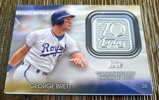 George Brett 2021 Topps Baseball Series 1 70th Anniversary Logo Patch Card...