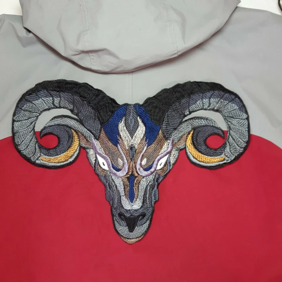 Ram Animal Large Handmade Embroidered Patch from Ukraine - Image 3 of 4