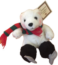 Russ Polar Bear Christmas Li'l Softies Shiver Ice Skating w/Tag 6"