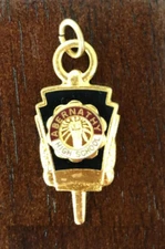Vintage Abernathy High School Texas Charm Pendant Enamel Lester's Jewelers 
