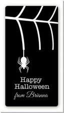 Spider Personalized Halloween Rectangle Stickers - Halloween Favors