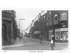 POSTCARD MACCLESFIELD CHESTERGATE SHOPS ANIMATED SCENE