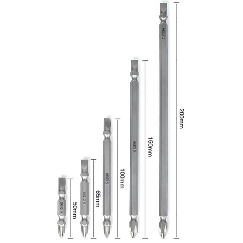 Double Ended Electric Bits For Screwdriver Set Drill S1/4 Magnetic SL - PH Drive - Picture 8 of 14