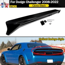 For 2008-2022 Dodge Challenger Hellcat Redeye Rear Spoiler w/ Camera Hole Black