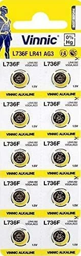 ENVOI AVEC SUIVI lot de 10 PILES vinnic ag3 L736F / LR41 1.5V