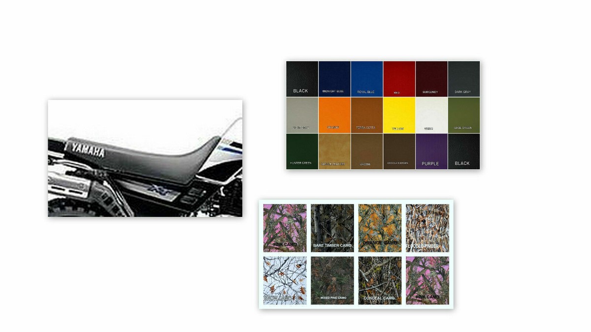 YAMAHA XT225 Seat Cover XT 225 BLACK & BLUE (YAMAHA SIDE STENCILS