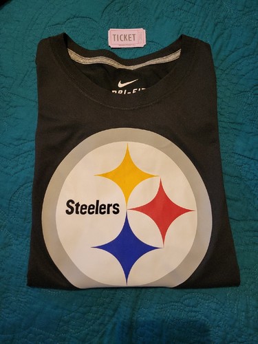 Steelers Nike Dri Fit Shirt Mens Medium Short Sleeve - Picture 2 of 7