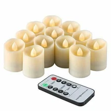 Flickering Realistic Tea Lights Battery Operated with Remote For Home Decor 