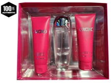 xoxo Perfume for Women 3 pc Gift Set for Women-3.4 oz EDP Sp+3.4 oz B/L+S/G