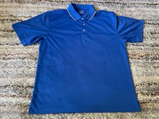 PGA Tour Pro Series Mens XL Blue Golf Polo Shirt Active Short Sleeve