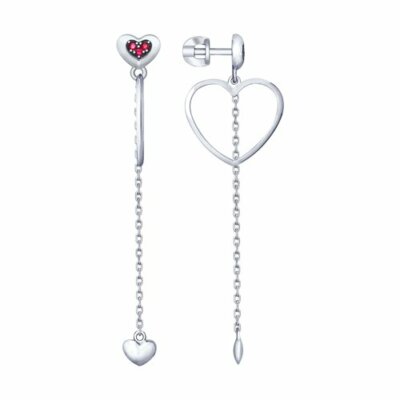 Damen 925 Sterling Silber Ohrhänger Ohrringe Zirkonia Rhodiniert Sokolov 03114
