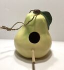 Ceramic Pear Shaped Bird House/Feeder 5.5” Tall