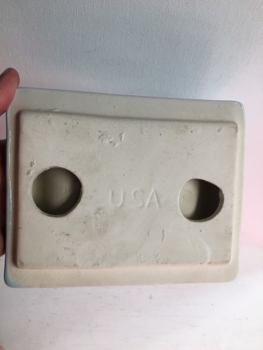 Bandeja para jabonera de cerámica vintage con soporte para trapo barra de agarre azulejo azul brillante LN - Imagen 10 de 16