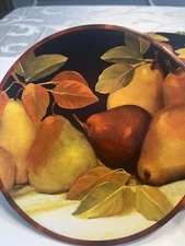 4pc Harry & David Orchard Fruit 8” Snack Dessert Sandwich Plates