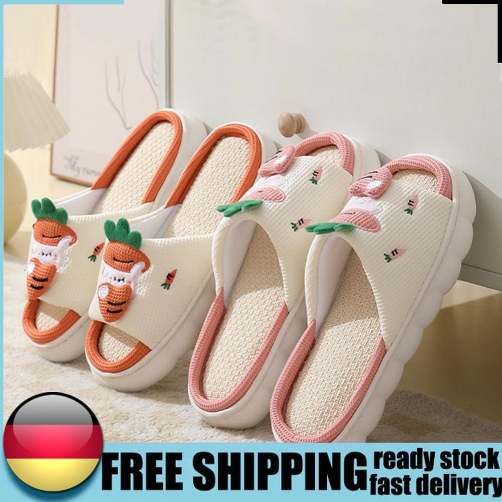 APL Carine calde ciabatte coniglio comode da interno in lino pantofole lino per uomo donna