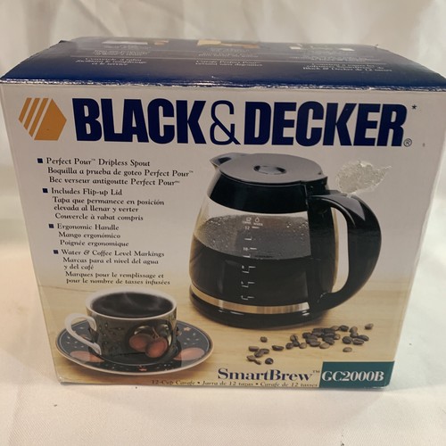Black & Decker Glass 12 Cup Carafe GC2000B Black Coffee Pot Replacement