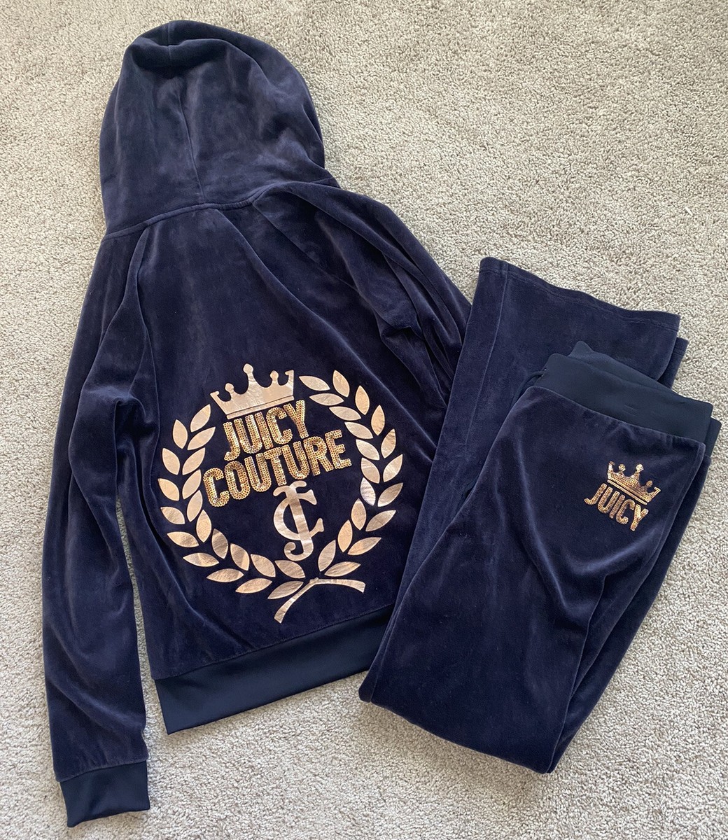 値下げ　Y2K juicy coutureネイビー ベルベット セットアップ 値下げ Y2K juicy coutureネイビー ベルベット セットアップ