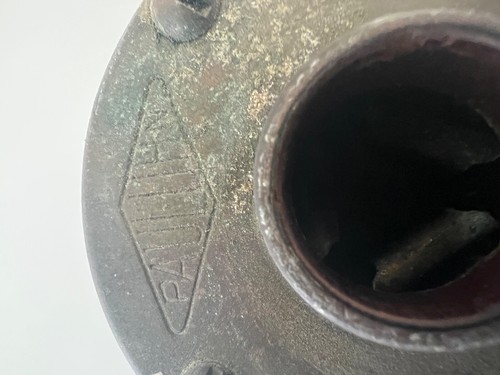 VINTAGE PAULUHN KATZE NR. 325 BRONZE MILITÄR MARINE STECKDOSENBOX - Bild 3 von 8
