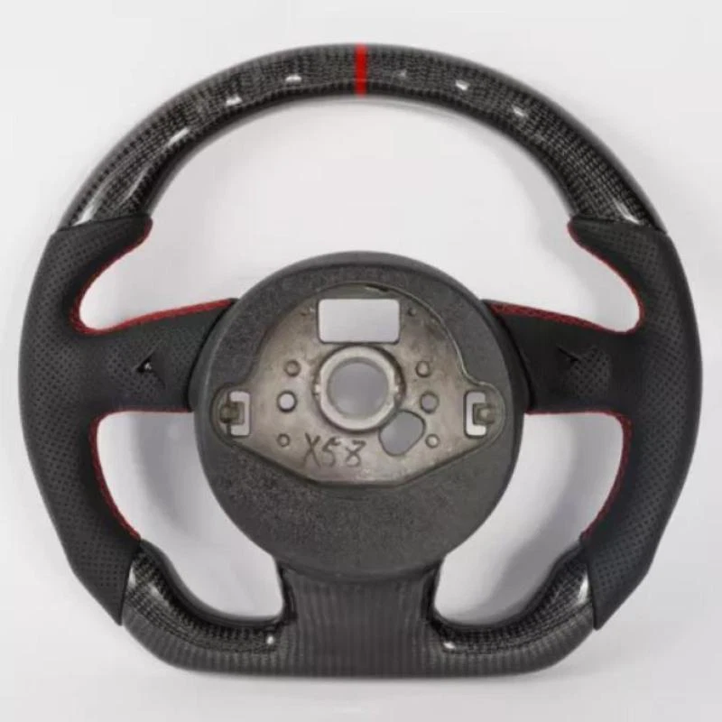 NUEVO Volante deportivo plano de fibra de carbono para Audi B8.5 A3 A4 A5 Foto 3 de 4