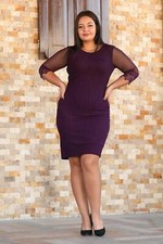 SALE!!!  (IN STOCK) (24) PURPLE Plus Size Glitter Bodycon Dress, Cocktail dress