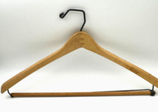John Thomas Batts Vintage Wood Suit Hanger Wishbone Pants Hanging 17" Retro USA