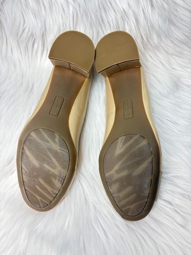 Anne Klein Size 9 Hastobe Block Heel Leather Beige Pump Casual - Picture 6 of 11