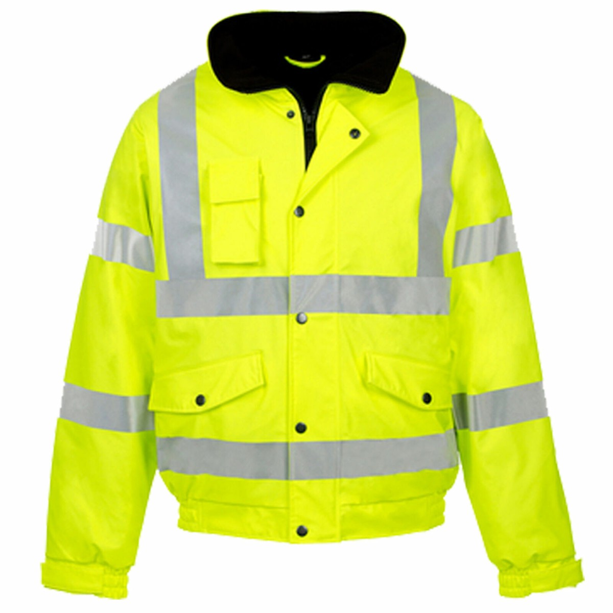 Kapton Hi Viz VIS High Visibility Bomber Contractor Padded Jacket Work Safety Security Workwear Orange 2xl