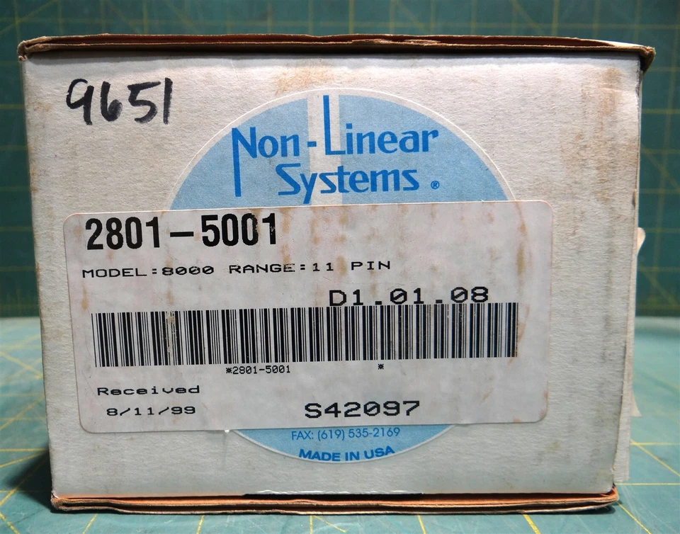 Non-Liner Systems Series 8000 Signal Conditioner (50-250 F), 8000-2-1-04-95-04  - Image 3 of 4