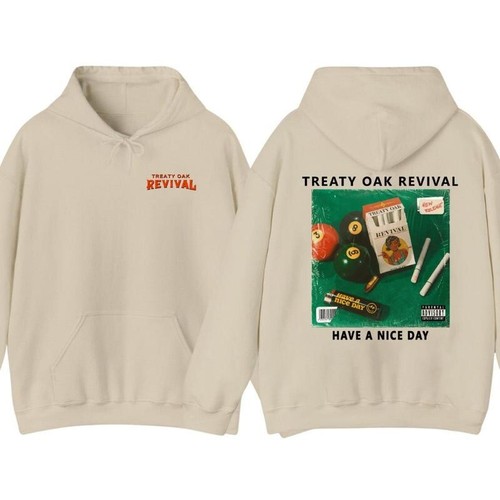 Treaty Oak Revival Hoodie - Unique Album Cover Design for Music Fans Size S-3XL - Picture 3 of 12