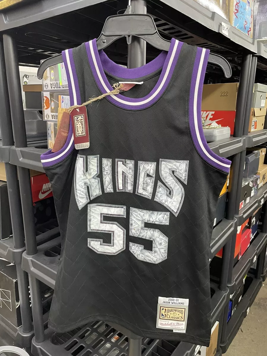 Mitchell & Ness Men's Sacramento Kings Jason Williams #55 Swingman Jersey, Size: Medium, Black