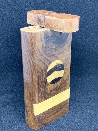 4" DUGOUT BOX NEW WOODEN TOBACCO FLOWER ONE OG PIPE BOWL HITTER POCKET STASH USA - Picture 3 of 12