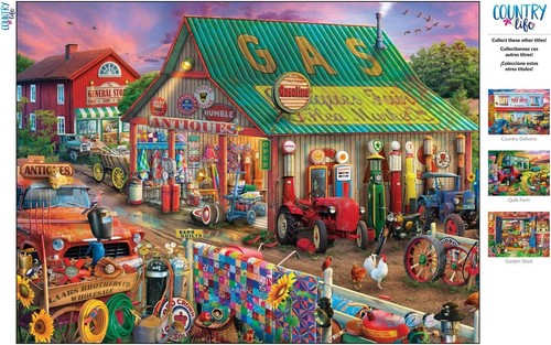 NEW Country Life Antique Market 1000 Piece Buffalo Games Jigsaw Puzzle FREE SHIP - Picture 4 of 5