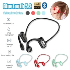 Bluetooth 5.2 Bone Conduction Headset Wireless Outdoor Sport Open Ear Headphones