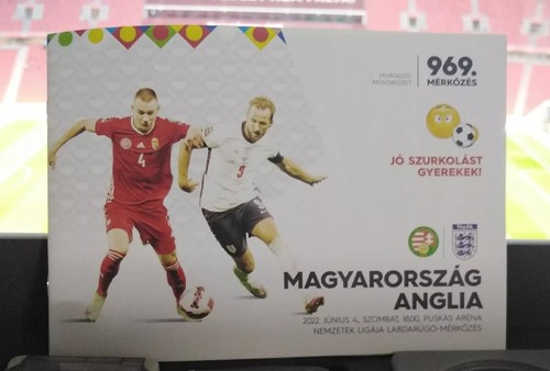 official Programme UEFA Nations League 4/6/2022 Hungary vs England # Puskas - 第 3/9 張圖片