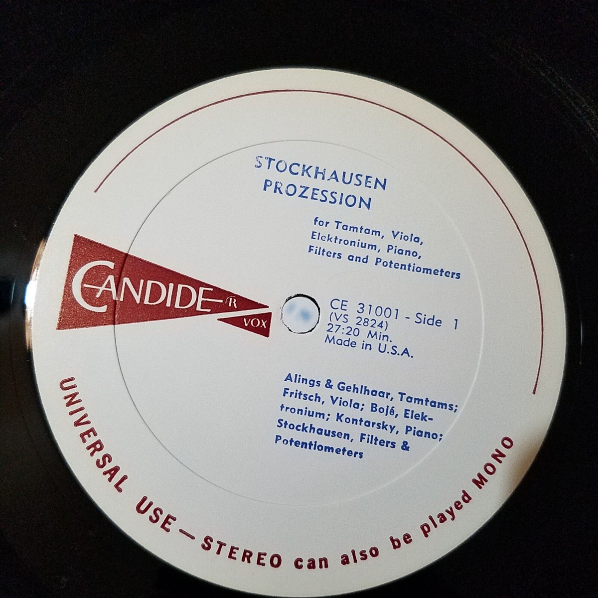 その他 Karlheinz Stockhausen Prozession LP Karlheinz Stockhausen | Prozession | Album – Artrockstore