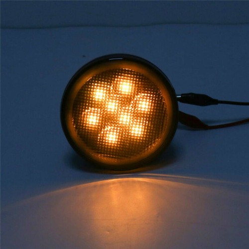 Front Turn Signal Light DRL w/Halo Angel Eyes Fit for Jeep Wrangler JK 2007-2018 - Picture 3 of 10
