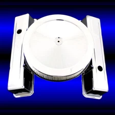 Chrome Tall Valve Covers and Air Cleaner Combo For Chevy 327 350 383 400 SBC