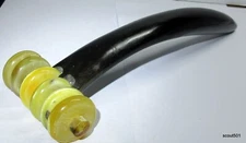 Vintage Chinese 6 Wheel Gua Sha Facial Massage Roller Ox Horn